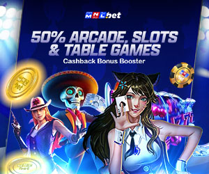 50% Arcade, Slots & Table Games Cashback Bonus Booster