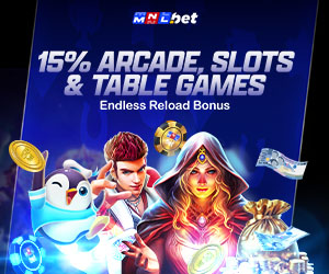 15% Arcade, Slots & Table Games Endless Reload Bonus