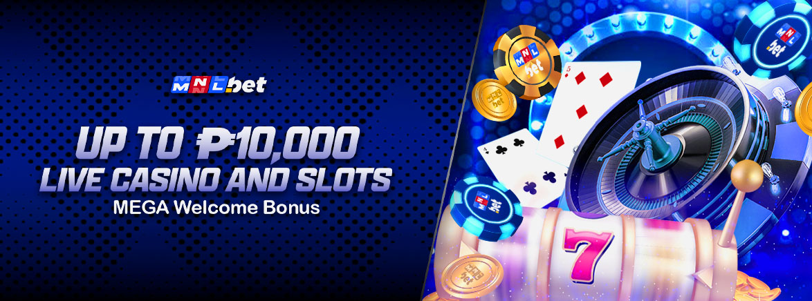 Up to ₱10,000 Live Casino and Slots MEGA Welcome Bonus